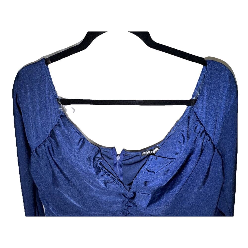Fashion Nova Navy Need To Know Maxi Dress Size 2X - Picture 4 of 15